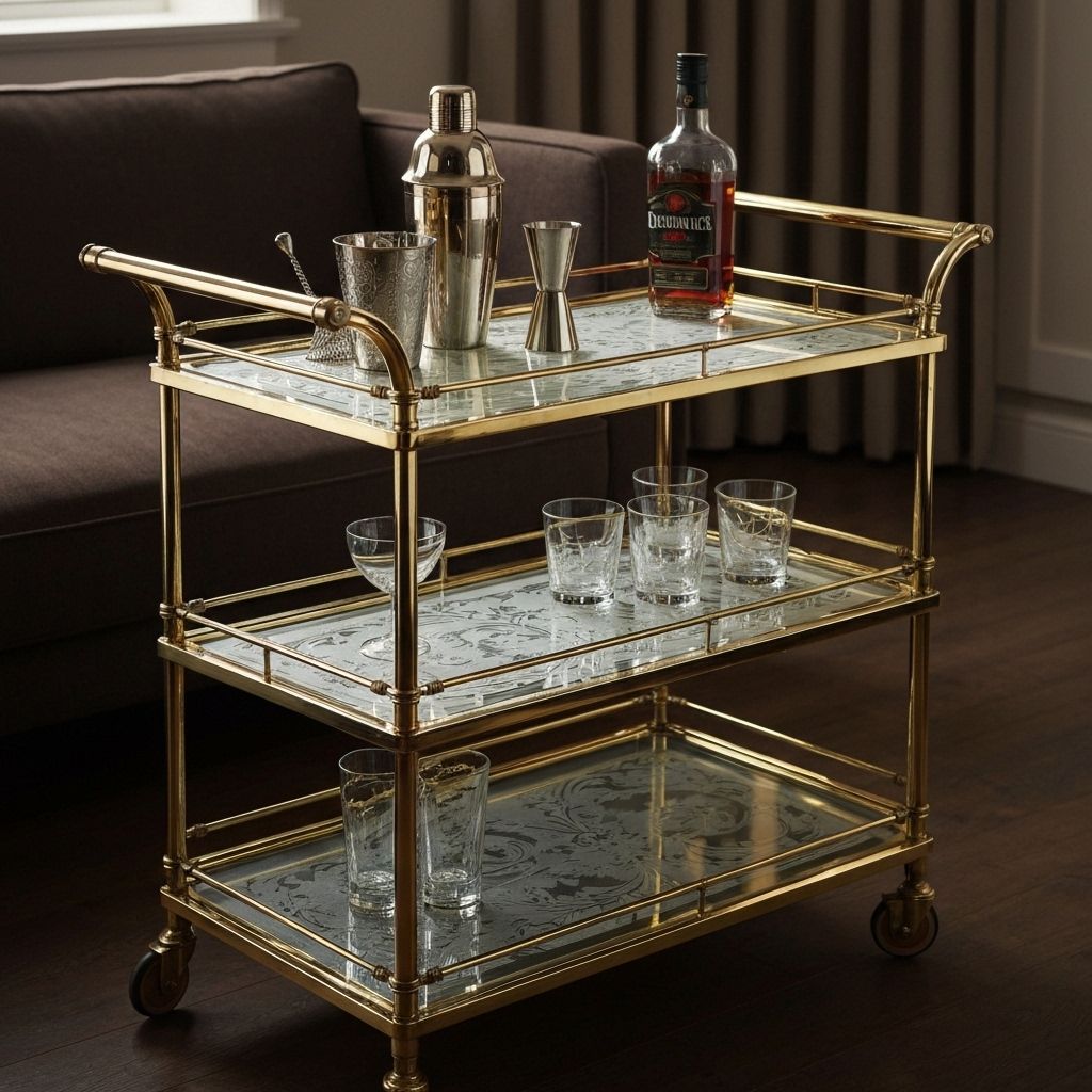 Brass Bar Cart